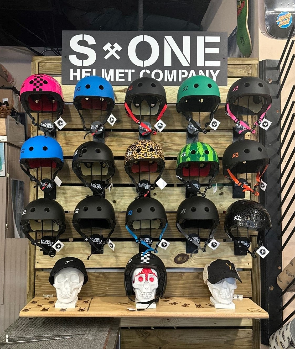 S-ONE Helmet Display Hook Slat Wall