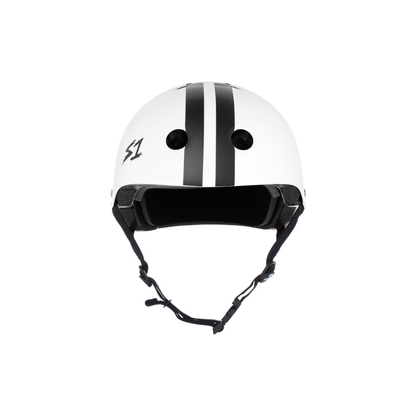 White Gloss w/ Black Stripes