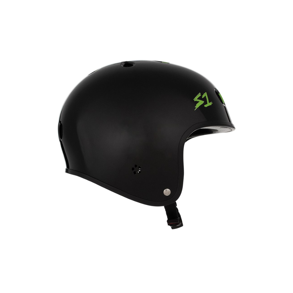 Black Gloss w/ Bright Green Checkers