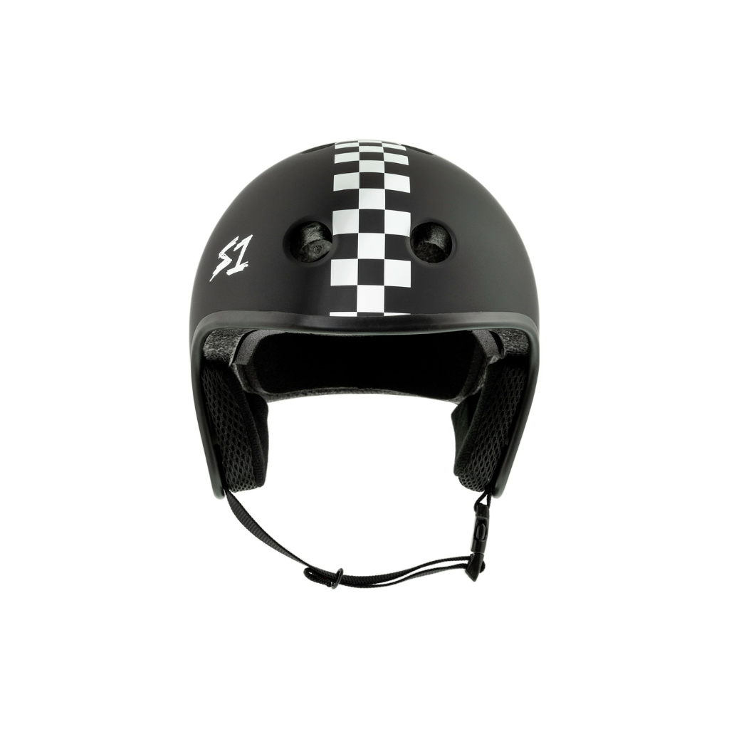 Black Matte w/ White Checkers 