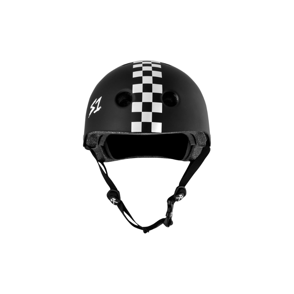 Black Matte w/ White Checkers