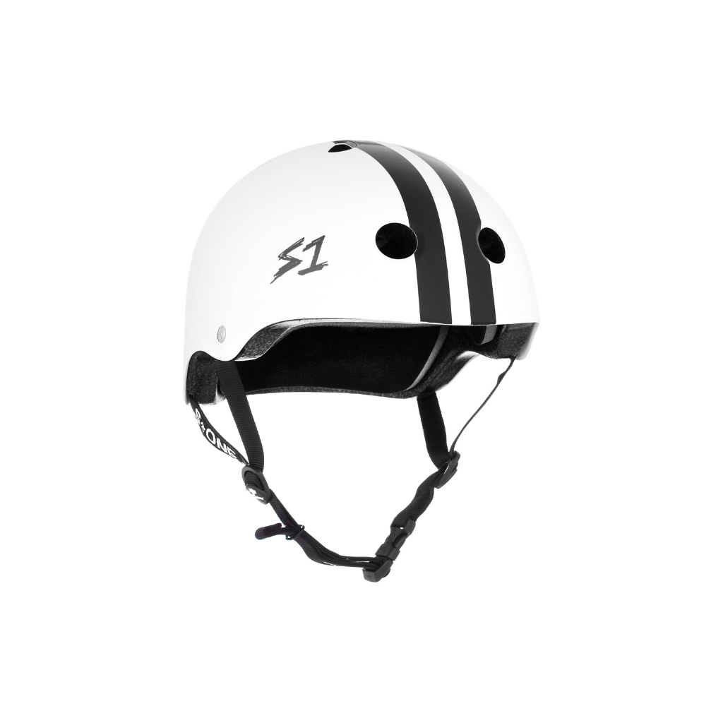 White Gloss w/ Black Stripes