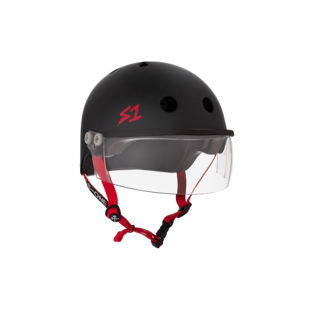 Black Matte w/ Red Straps